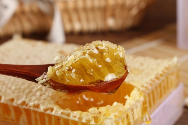 蜂巢蜜的简介,是成熟并已封上蜡盖的蜜脾