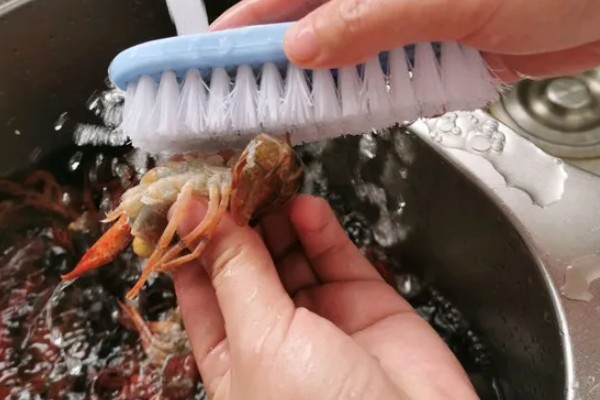 怎么清洗小龙虾，浸泡后刷干净再去除无法食用的部分