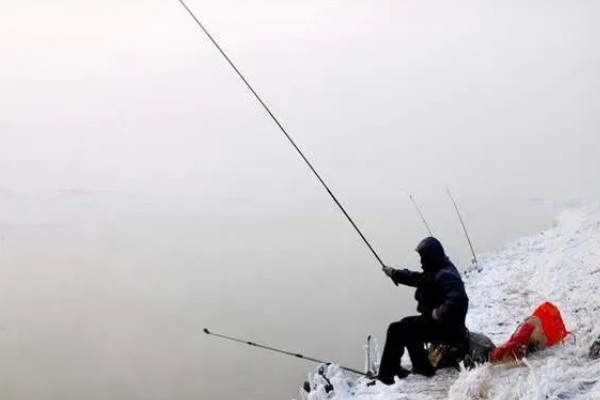 下雪后钓鱼用什么鱼饵,首选蚯蚓、红虫、面包虫等