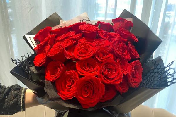 红玫瑰的花语,寓意我爱你、十全十美等
